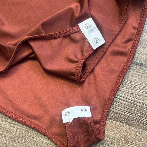 Chocolate Rust Brown Bodysuit - Picture 3 of 5